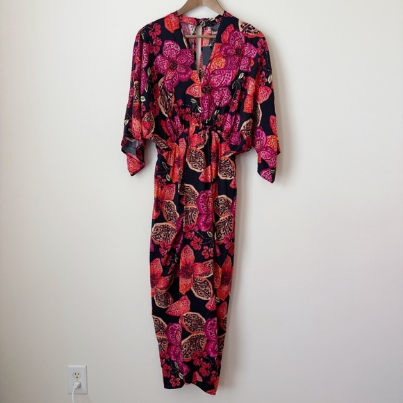 Dress Forum Mariah Floral Midi Dress Medium Sunset Botanic NEW NWT - Picture 2 of 12